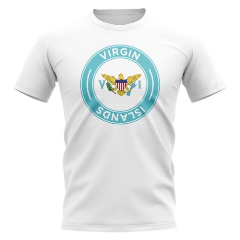 U.S Virgin Islands Football Badge T-Shirt (White)