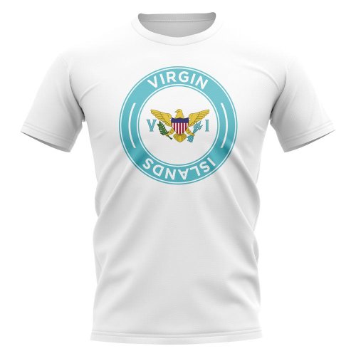 U.S Virgin Islands Football Badge T-Shirt (White)