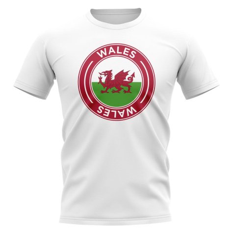 Wales Football Badge T-Shirt (White)