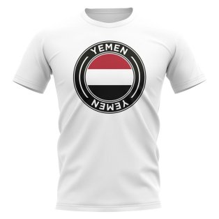 Yemen Football Badge T-Shirt (White)