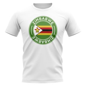 Zimbabwe Football Badge T-Shirt (White)
