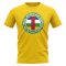 Central African Republic Football Badge T-Shirt (Yellow)