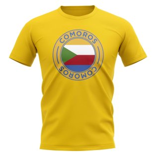 Comoros Football Badge T-Shirt (Yellow)