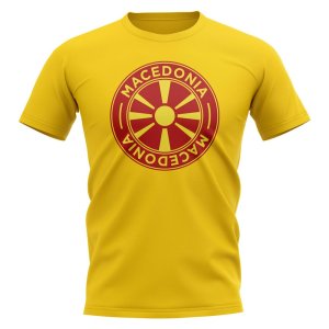 Macedonia Football Badge T-Shirt (Yellow)