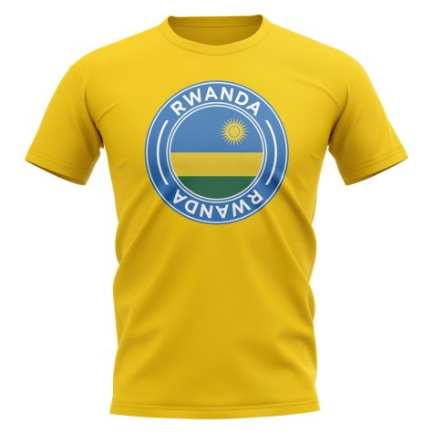 Rwanda Football Badge T-Shirt (Yellow)