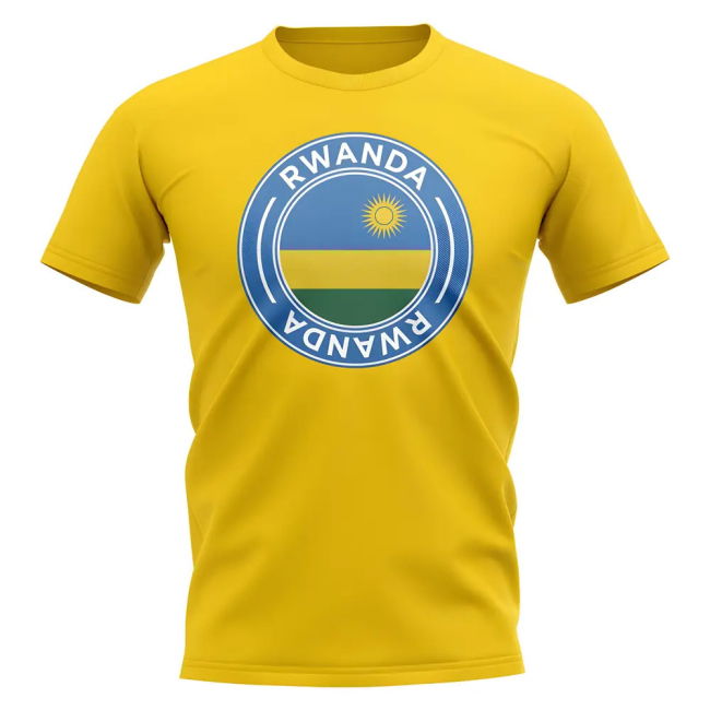 Rwanda Football Badge T-Shirt (Yellow)