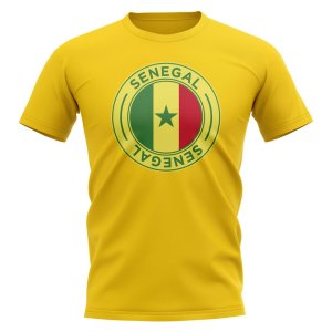 Senegal Football Badge T-Shirt (Yellow)
