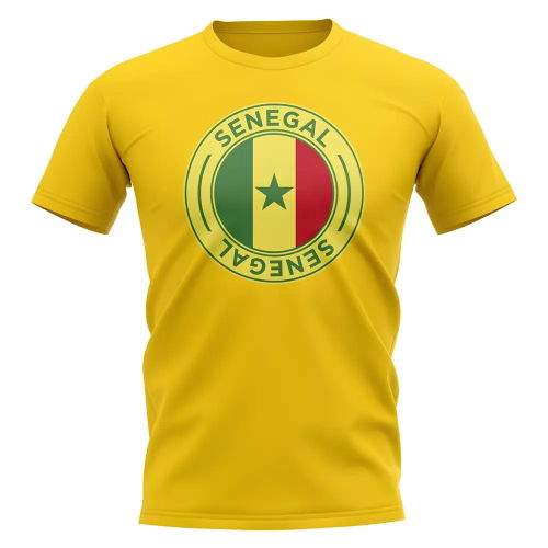 Senegal Football Badge T-Shirt (Yellow)