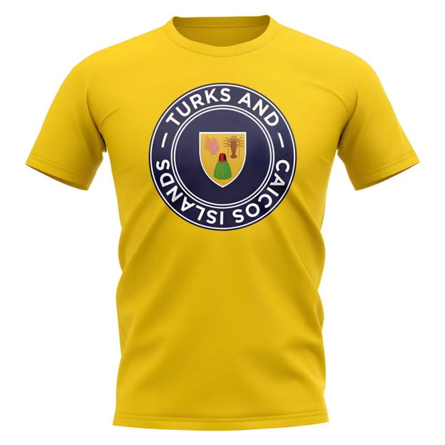 Turks and Caicos Football Badge T-Shirt (Yellow)