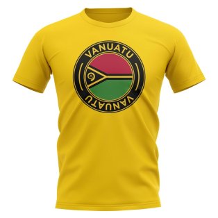 Vanuatu Football Badge T-Shirt (Yellow)