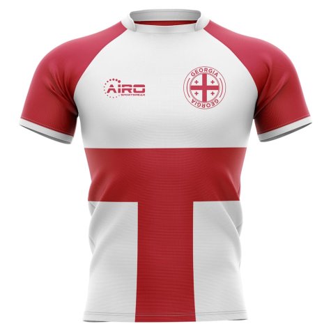2024-2025 Georgia Flag Concept Rugby Shirt - Kids (Long Sleeve)