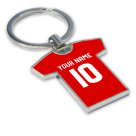 Personalised Aberdeen Football Shirt Key Ring