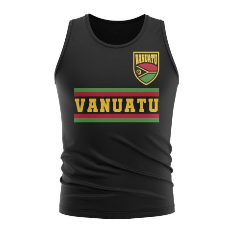 Vanuatu Core Football Country Sleeveless Tee (Black)