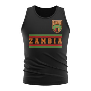 Zambia Core Football Country Sleeveless Tee (Black)