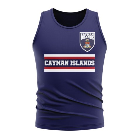 Cayman Islands Core Football Country Sleeveless Tee (Navy)