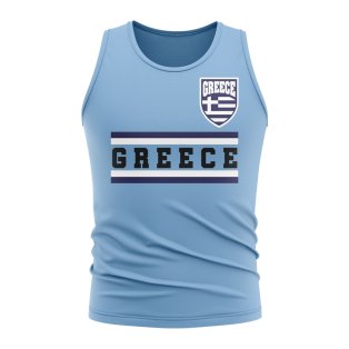 Greece Core Football Country Sleeveless Tee (Sky)