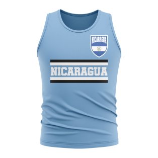 Nicaragua Core Football Country Sleeveless Tee (Sky)