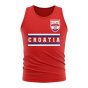 Croatia Core Football Country Sleeveless Tee (Red)