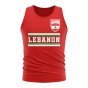 Lebanon Core Football Country Sleeveless Tee (Red)