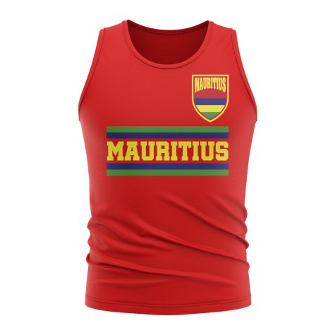 Mauritius Core Football Country Sleeveless Tee (Red)