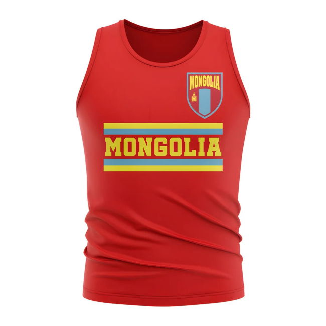 Mongolia Core Football Country Sleeveless Tee (Red)