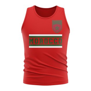 Morocco Core Football Country Sleeveless Tee (Red)