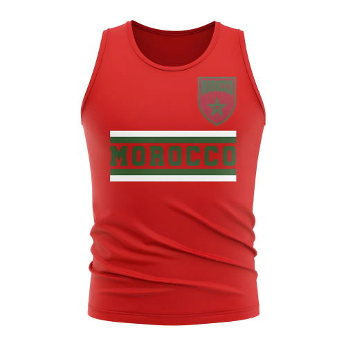 Morocco Core Football Country Sleeveless Tee (Red)