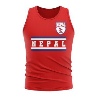 Nepal Core Football Country Sleeveless Tee (Red)