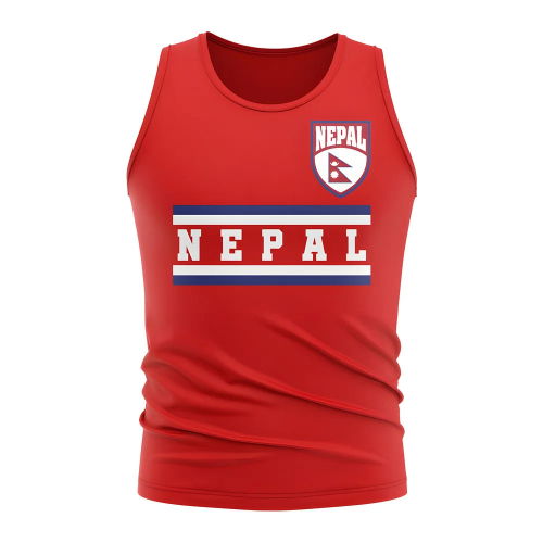 Nepal Core Football Country Sleeveless Tee (Red)
