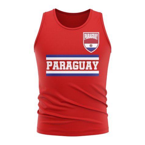 Paraguay Core Football Country Sleeveless Tee (Red)