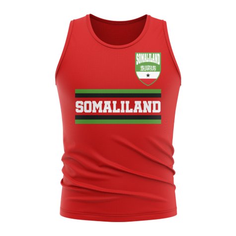 Somaliland Core Football Country Sleeveless Tee (Red)