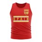 Spain Core Football Country Sleeveless Tee (Red)