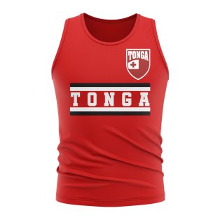 Tonga Core Football Country Sleeveless Tee (Red)
