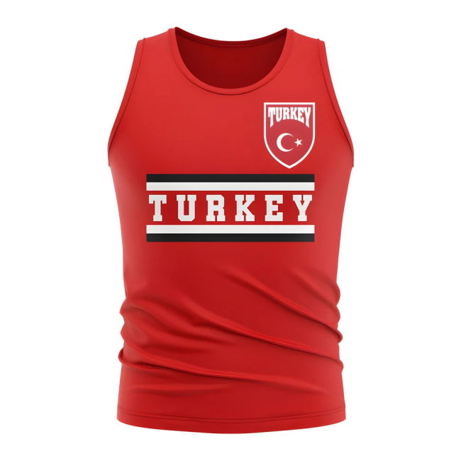Turkey Core Football Country Sleeveless Tee (Red)
