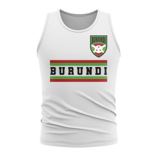 Burundi Core Football Country Sleeveless Tee (White)