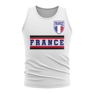 France Core Football Country Sleeveless Tee (White)