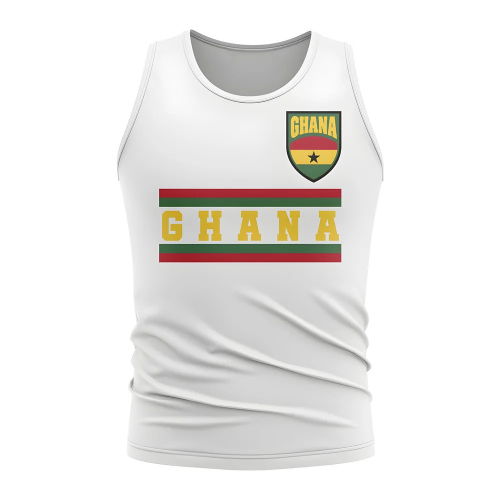 Ghana Core Football Country Sleeveless Tee (White)