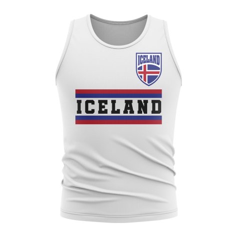 Iceland Core Football Country Sleeveless Tee (White)