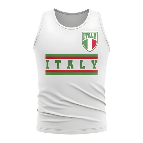 Italy Core Football Country Sleeveless Tee (White)