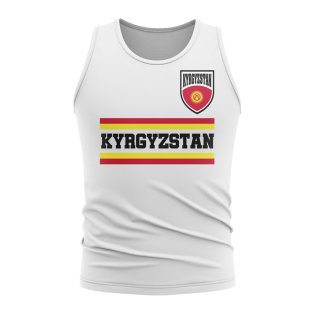 Kyrgyzstan Core Football Country Sleeveless Tee (White)