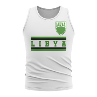 Libya Core Football Country Sleeveless Tee (White)