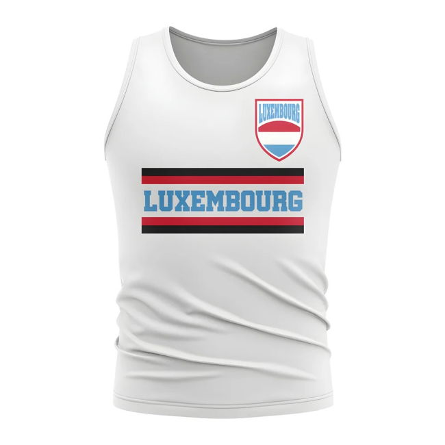 Luxembourg Core Football Country Sleeveless Tee (White)
