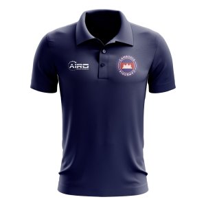 Cambodia Football Polo Shirt (Navy)