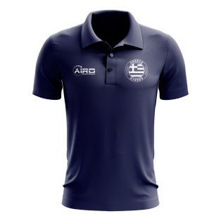 Greece Football Polo Shirt (Navy)