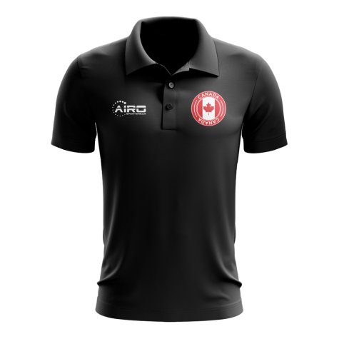 Canada Football Polo Shirt (Black)