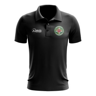 Dominica Football Polo Shirt (Black)