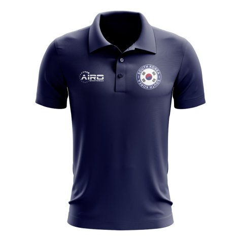 South Korea Football Polo Shirt (Navy)