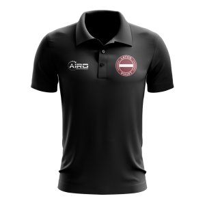 Latvia Football Polo Shirt (Black)