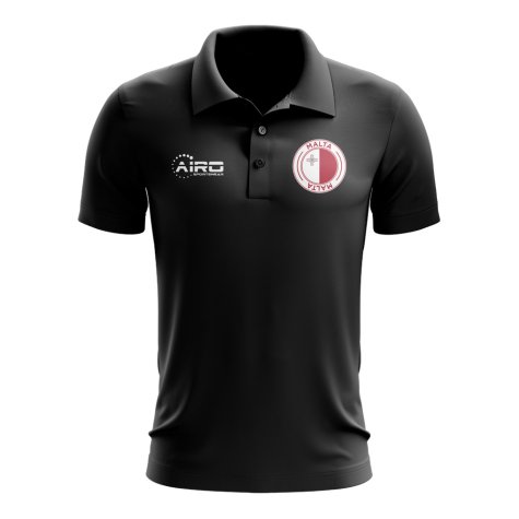 Malta Football Polo Shirt (Black)