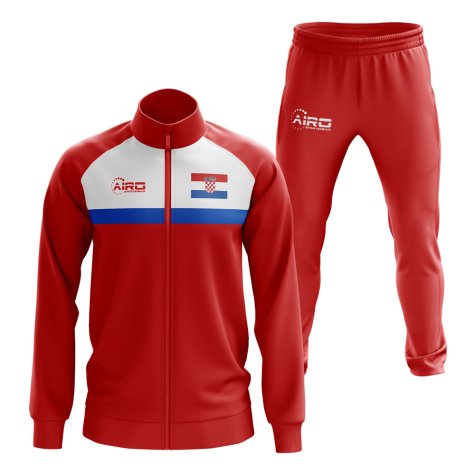 Croatia Concept Football Tracksuit (Red)